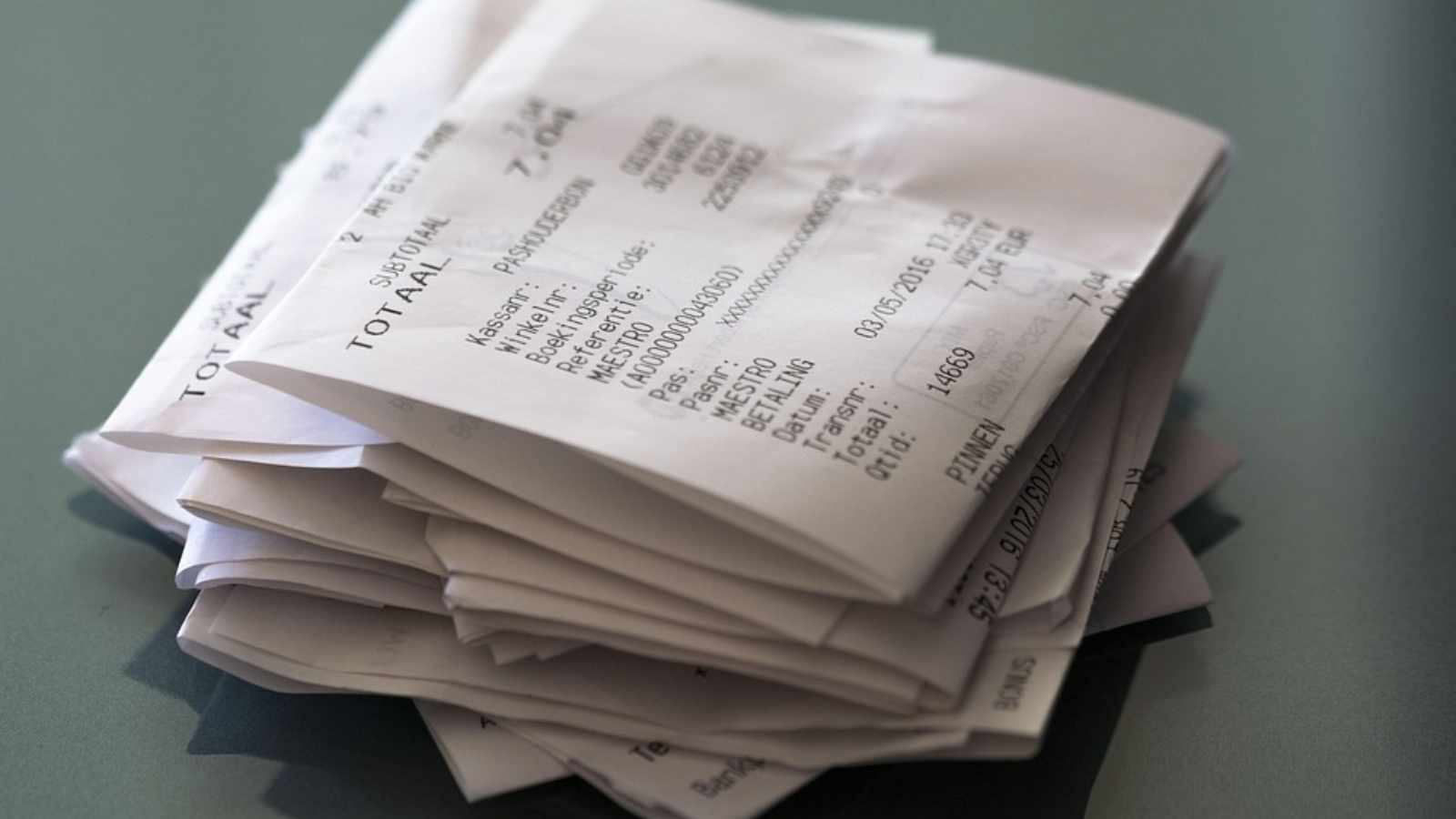 Receipts with Personal Identifiers