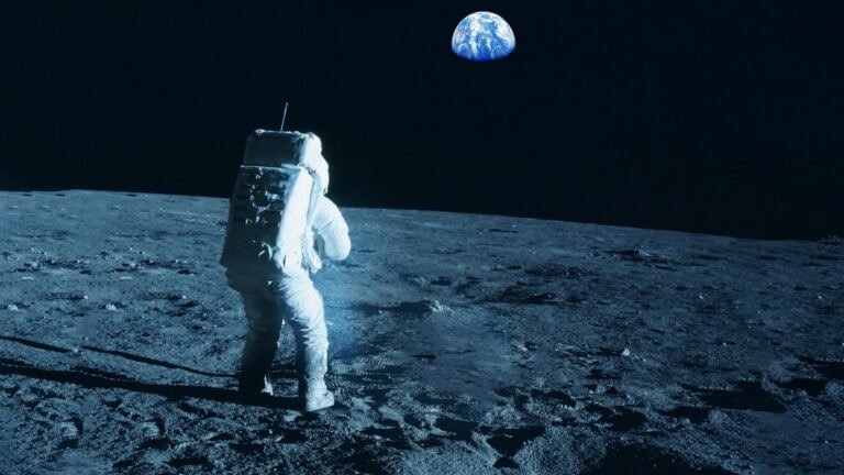 astronaut on moon.