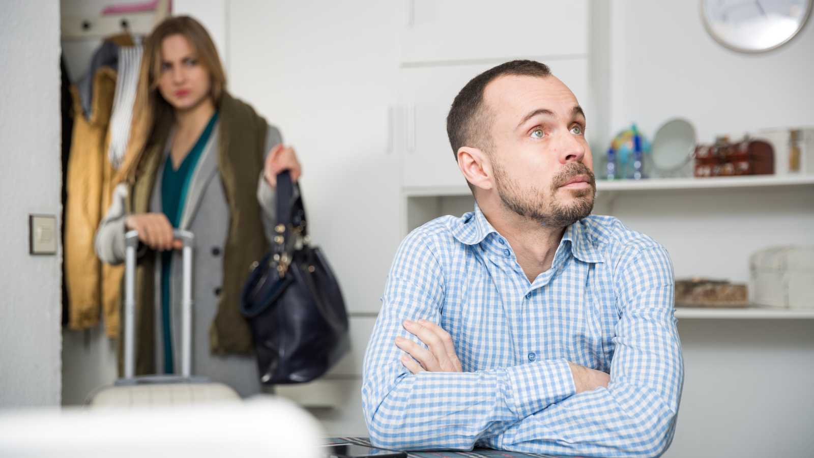Dramatic Partner facing away From Female Partner