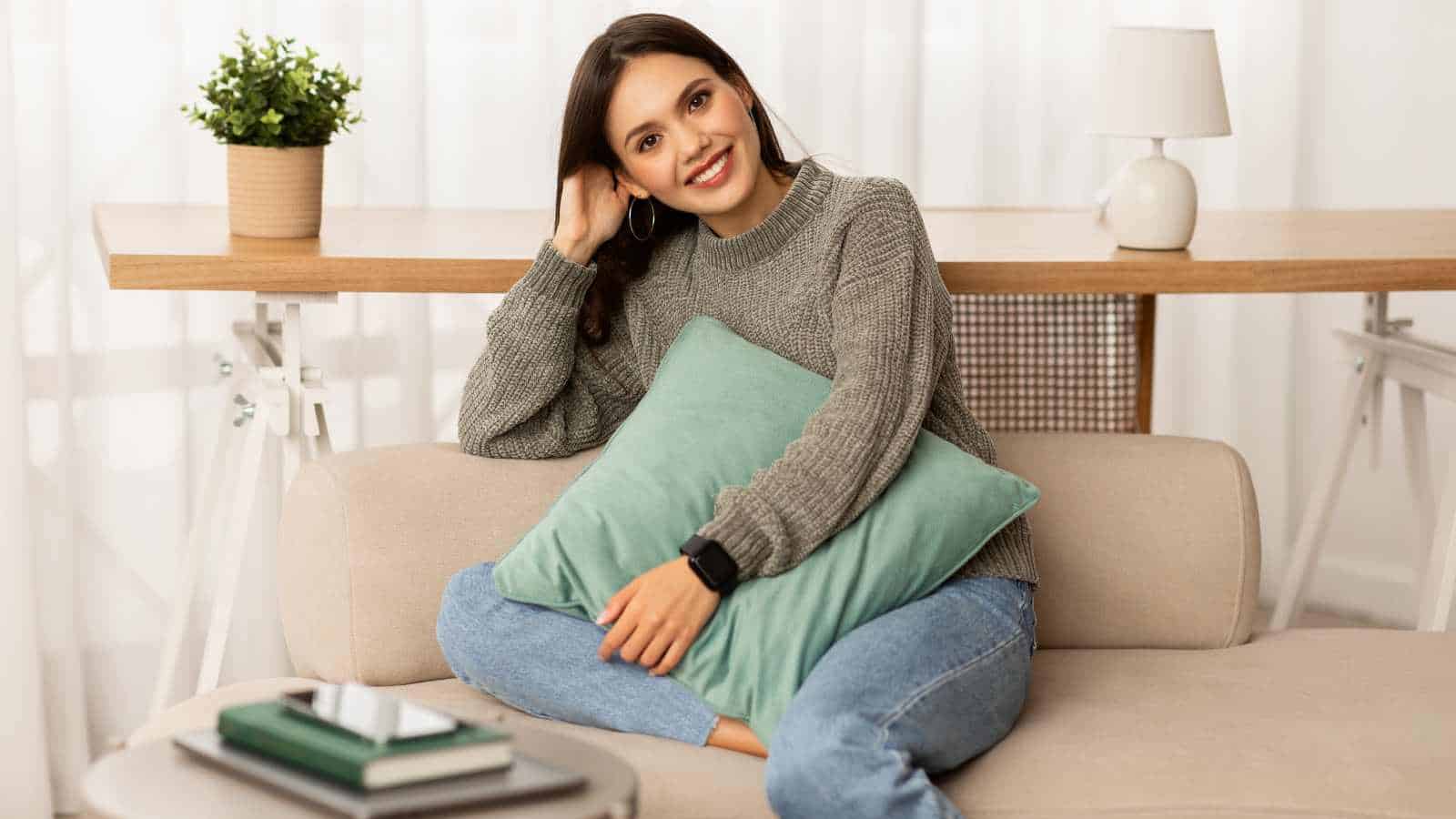 Young Happy Woman in Her House