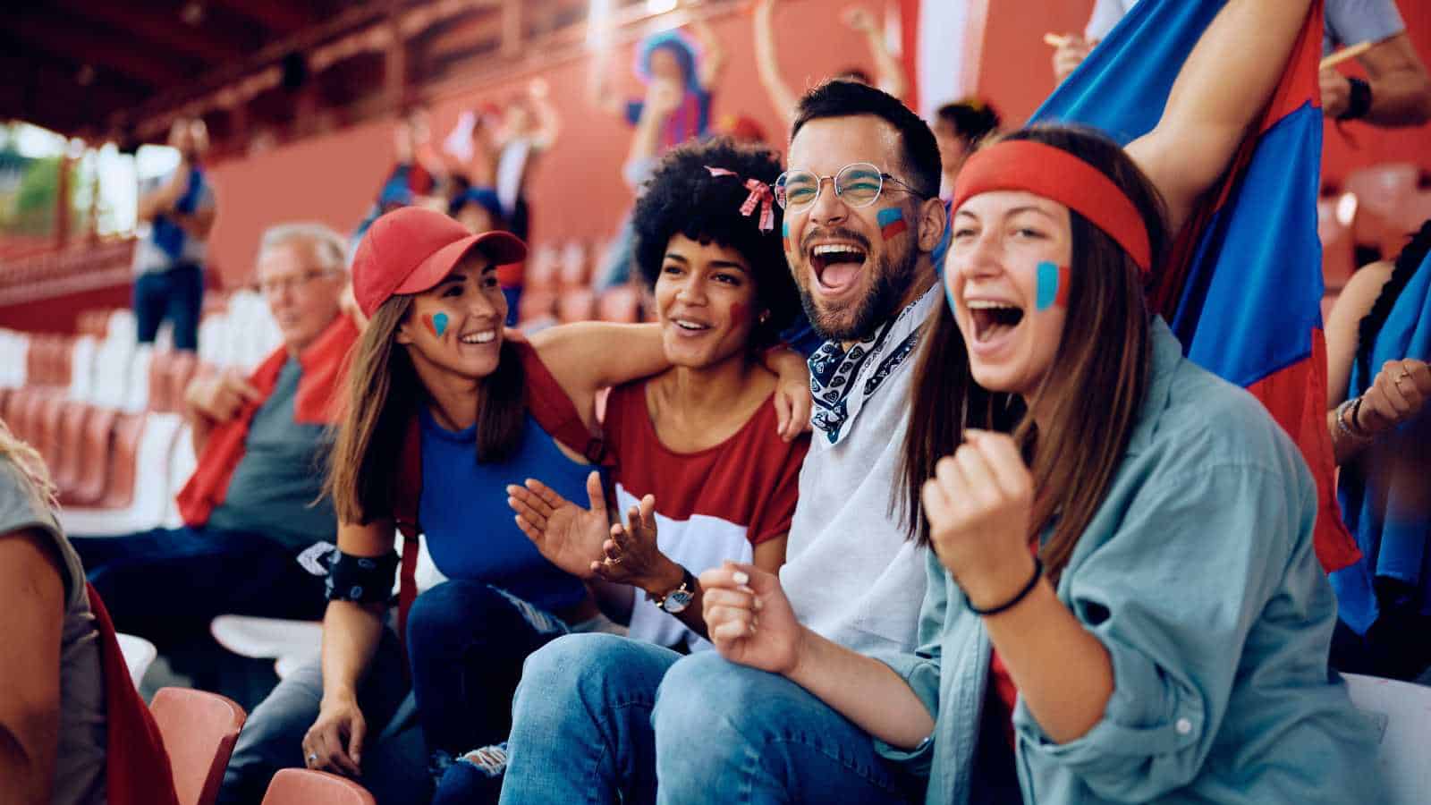 People at a sports game