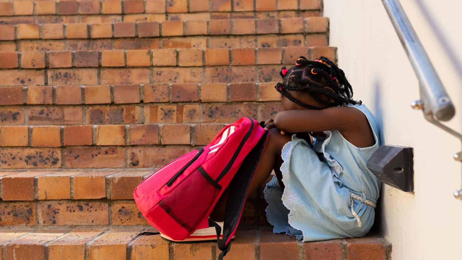 Sad black girl