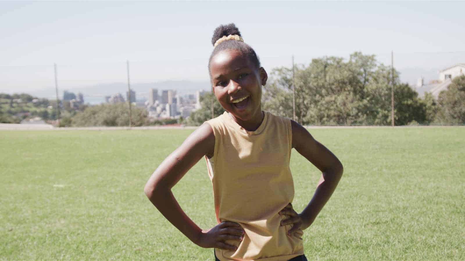 Young confident black girl