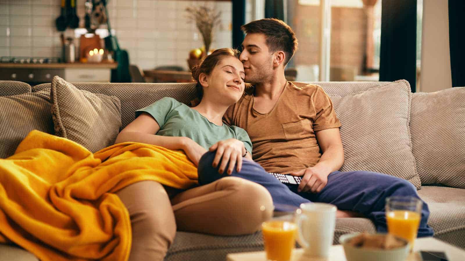 Young Couple Chilling in Their House