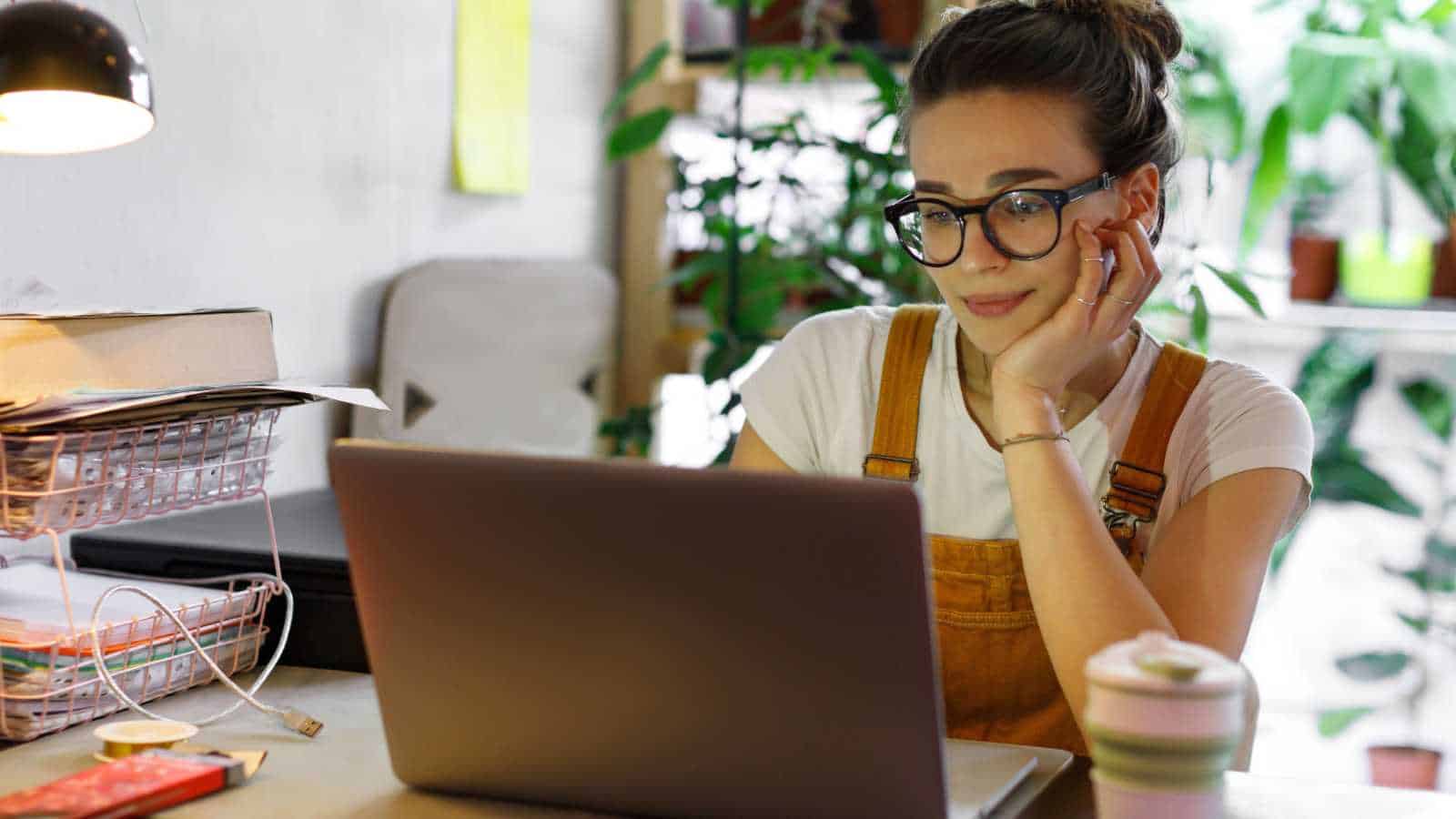 Young Woman Working From Home