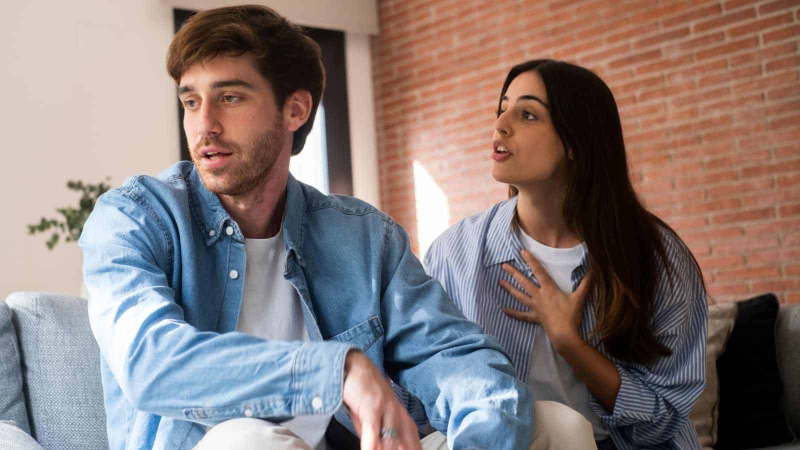 Man ignoring wife's comments
