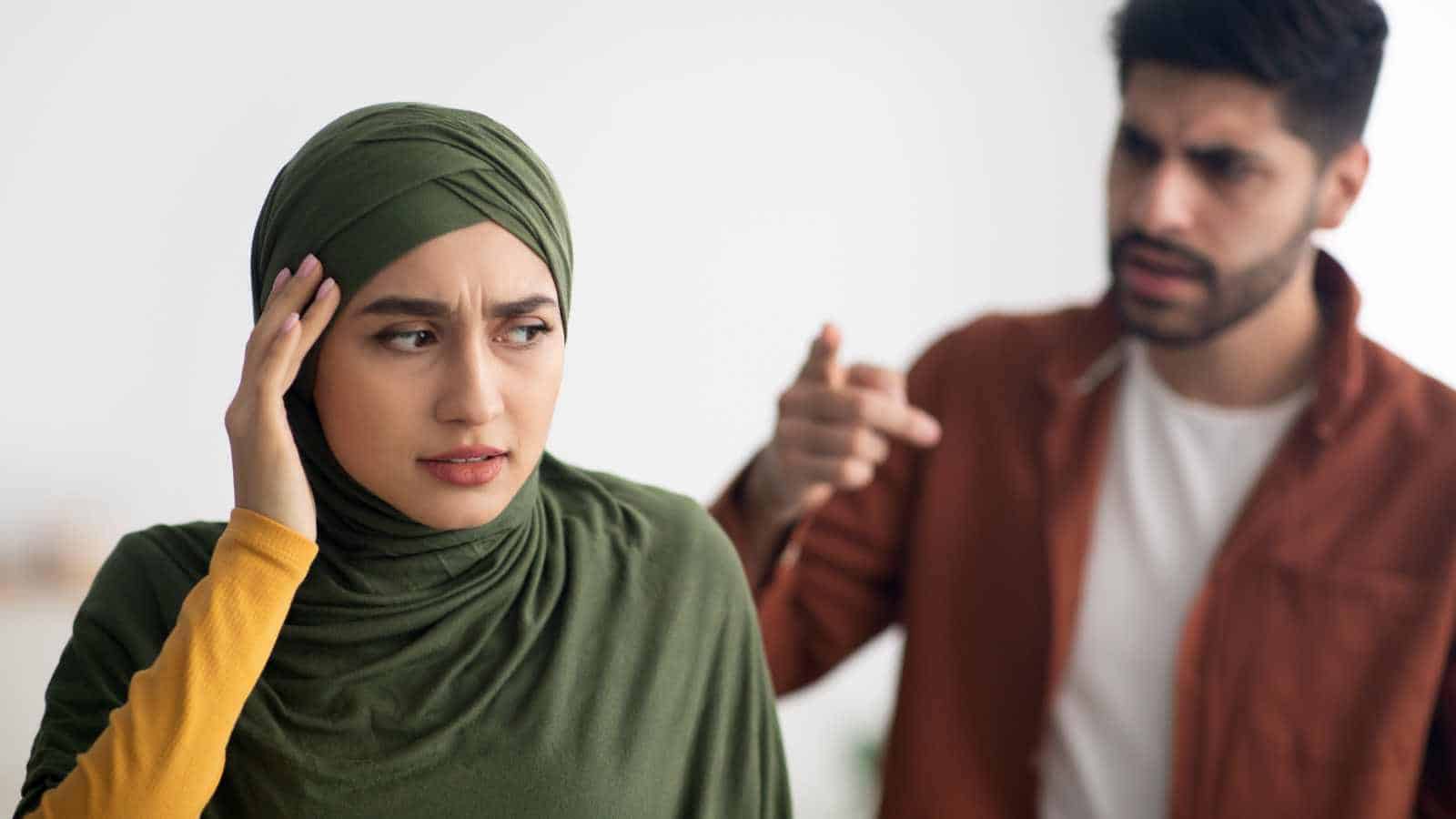 Man yelling at wife