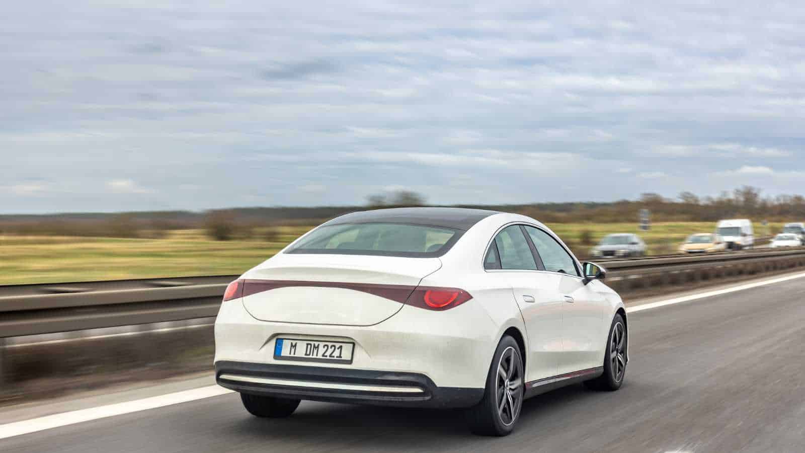Electric vehicle on the road