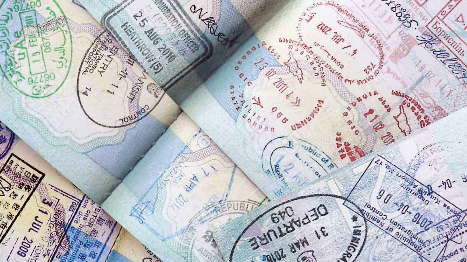 Passport stamps