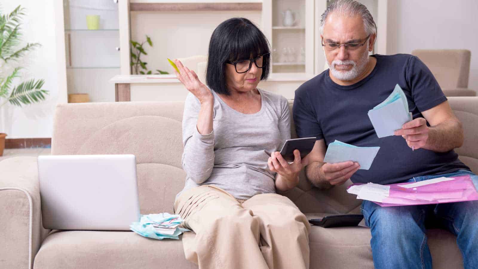 Retirees checking their taxes