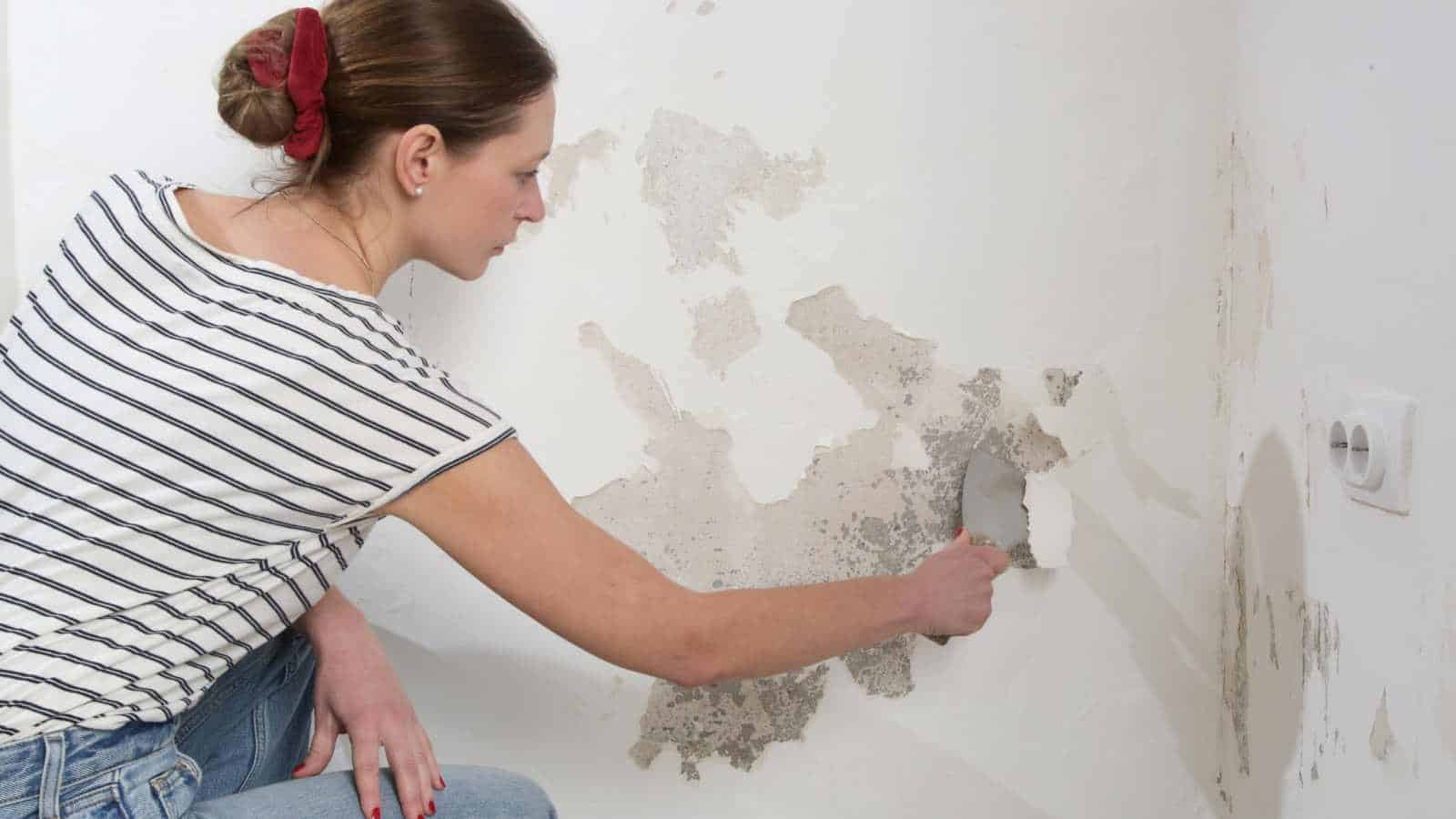 Woman doing DIY at home