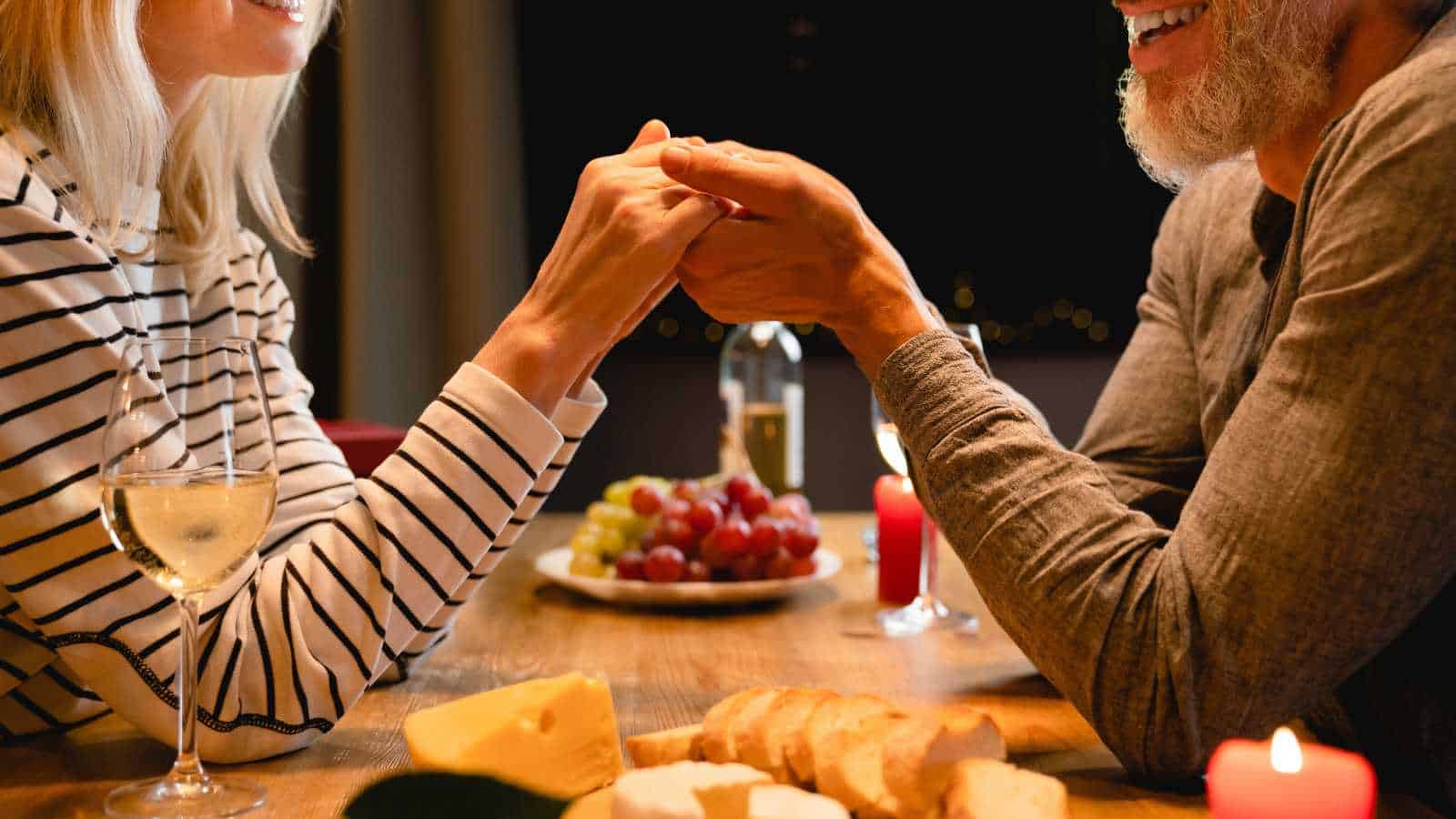 Couple holding hands