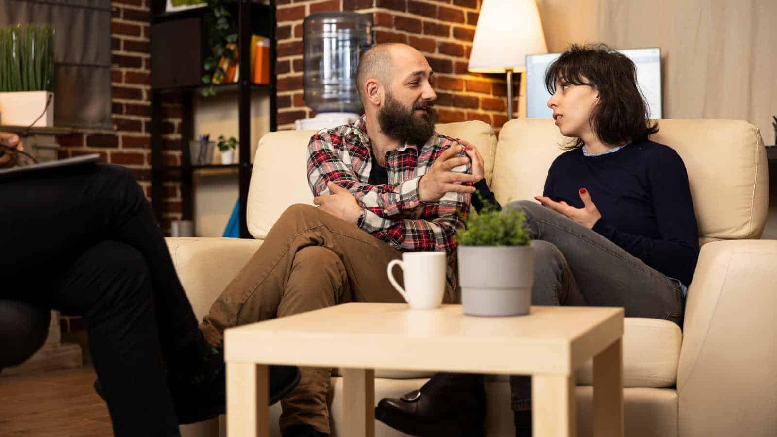 Couple having an honest conversation