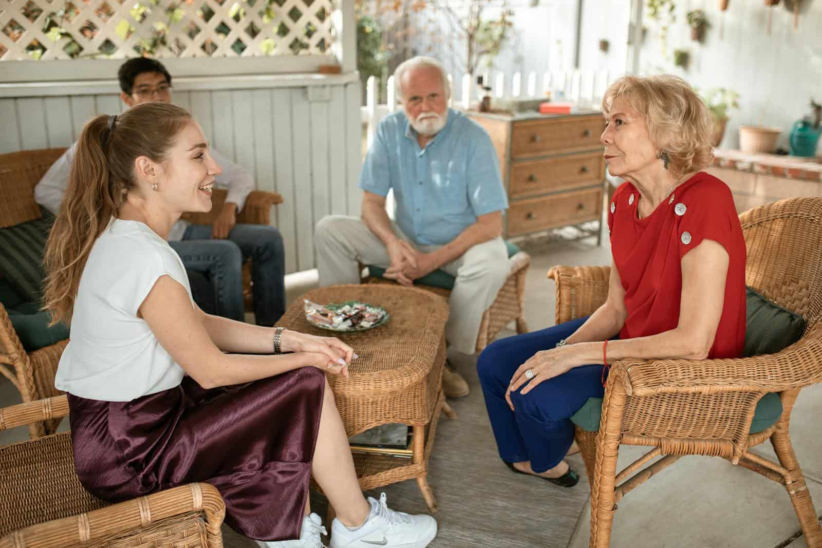 A family enjoying quality time together in a warm, indoor setting, highlighting the essence of bonding.