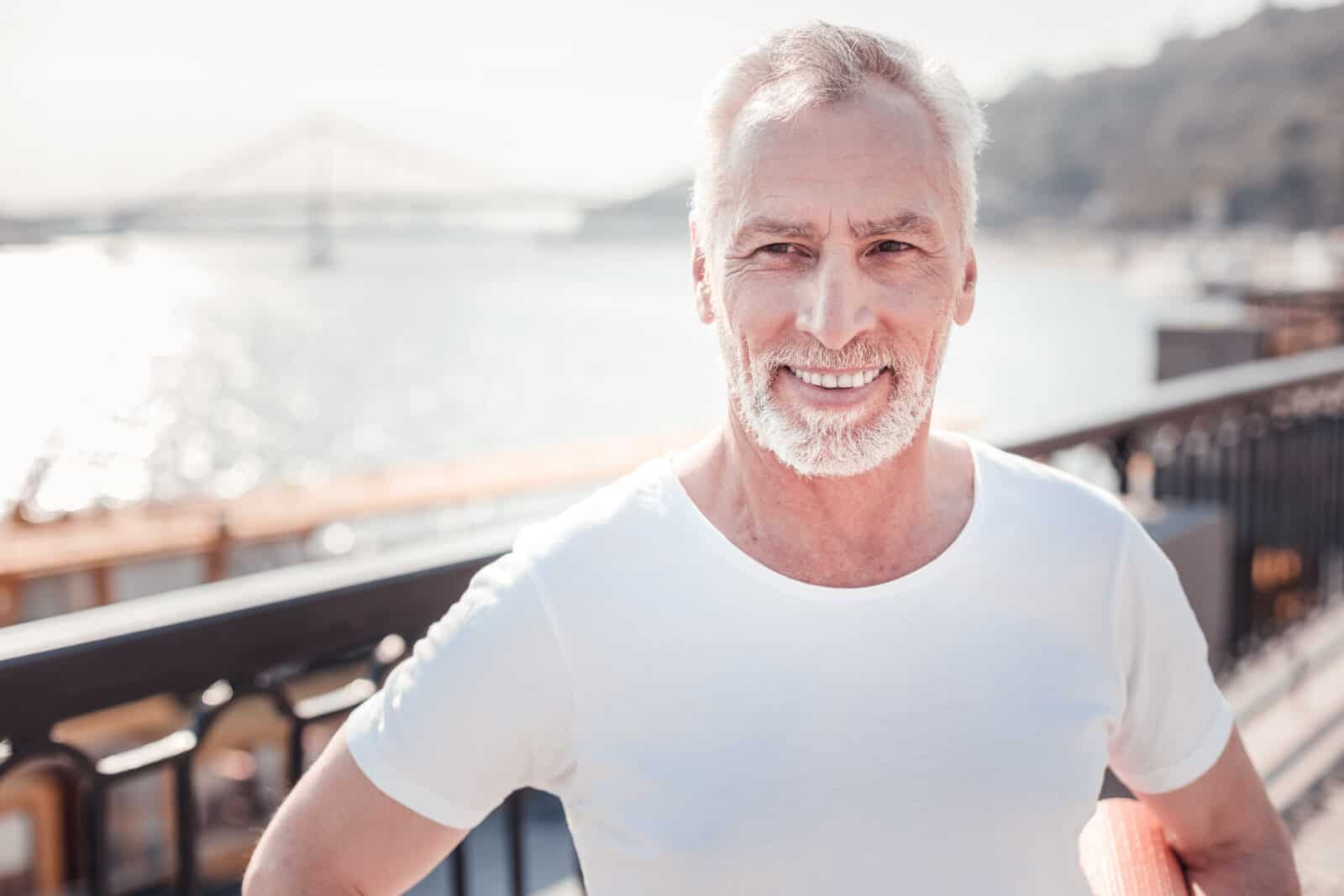 Confident elderly man