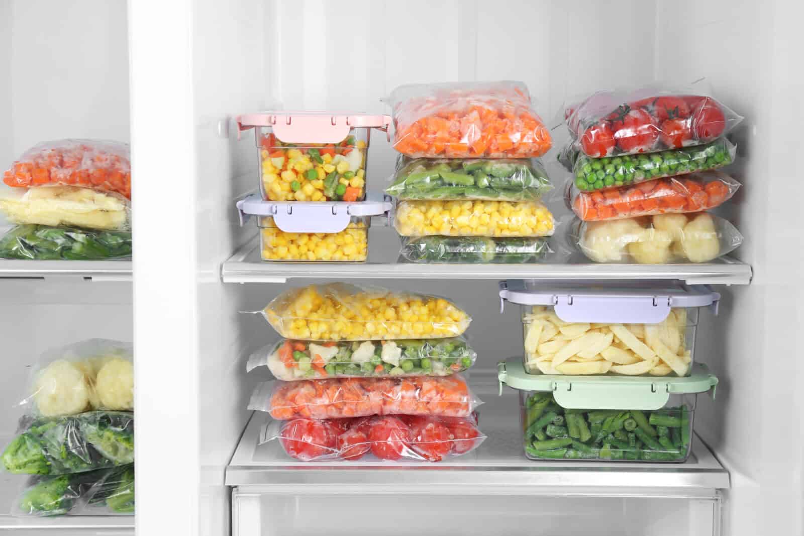 Freeze bags flat