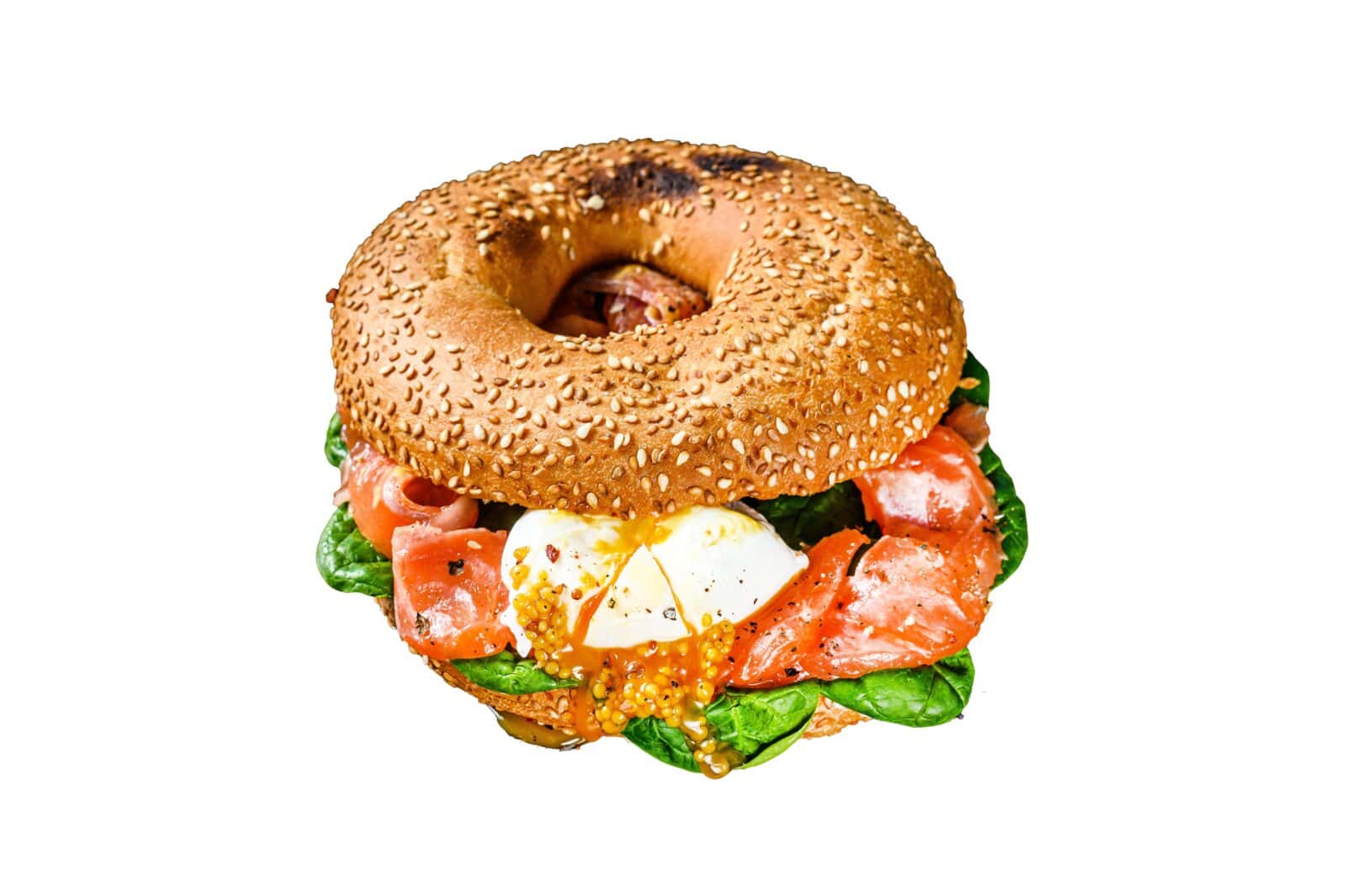 Smoked salmon bagel