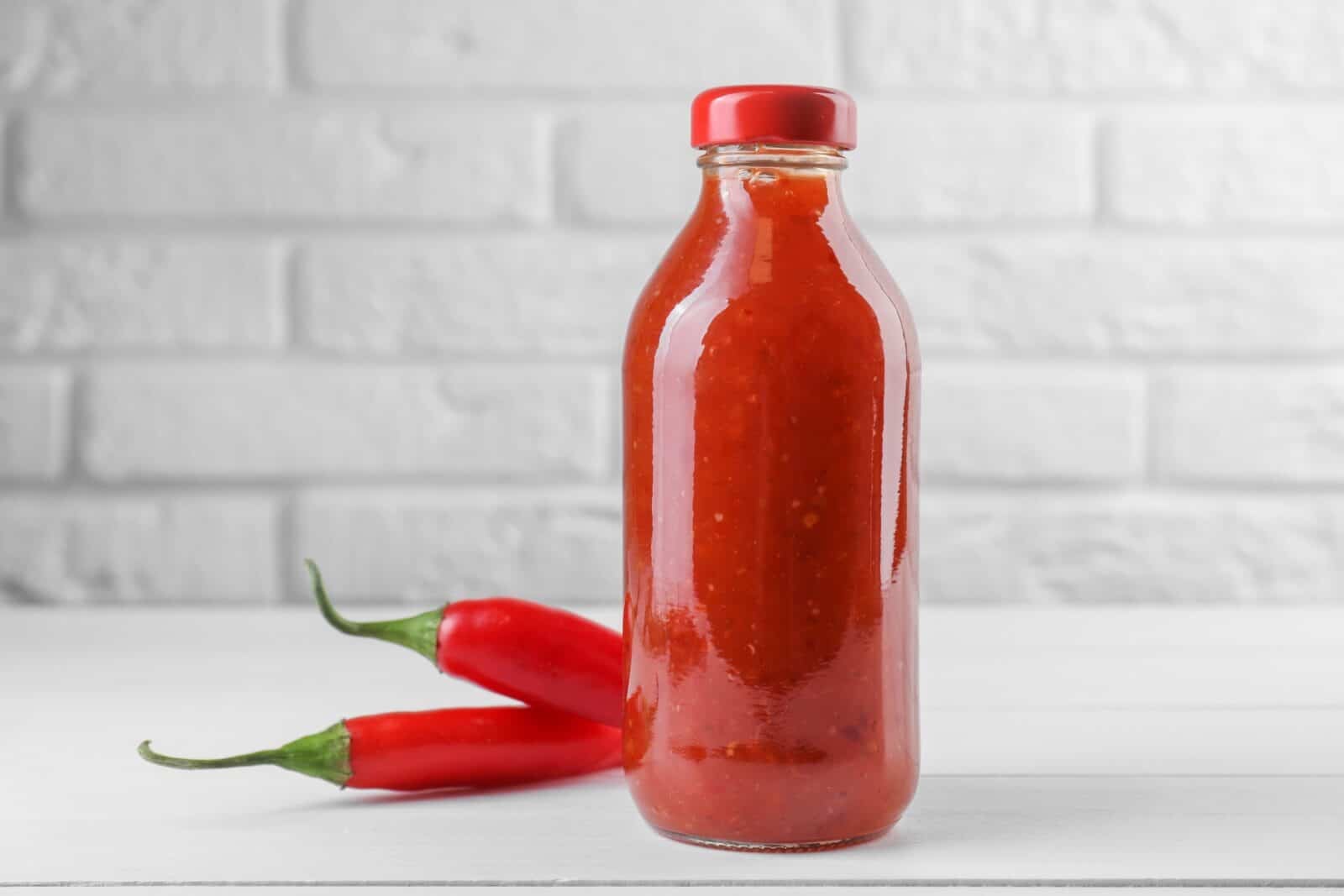 Hot sauce in a bottle