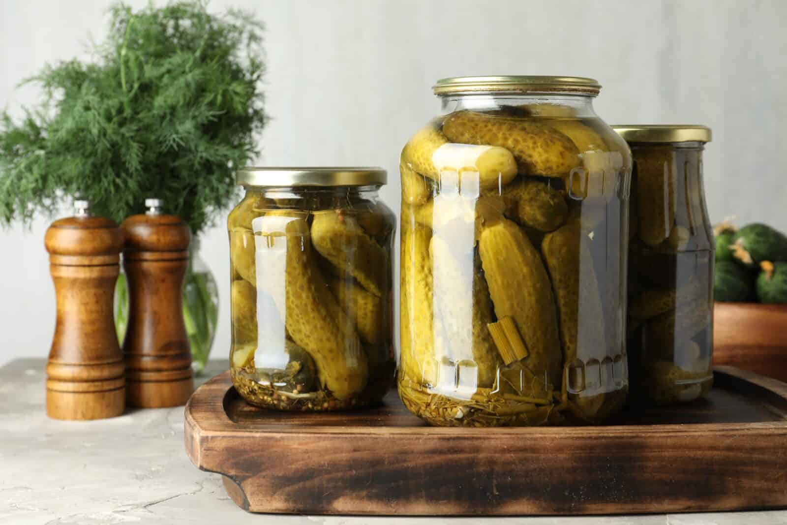 Pickles in a jar