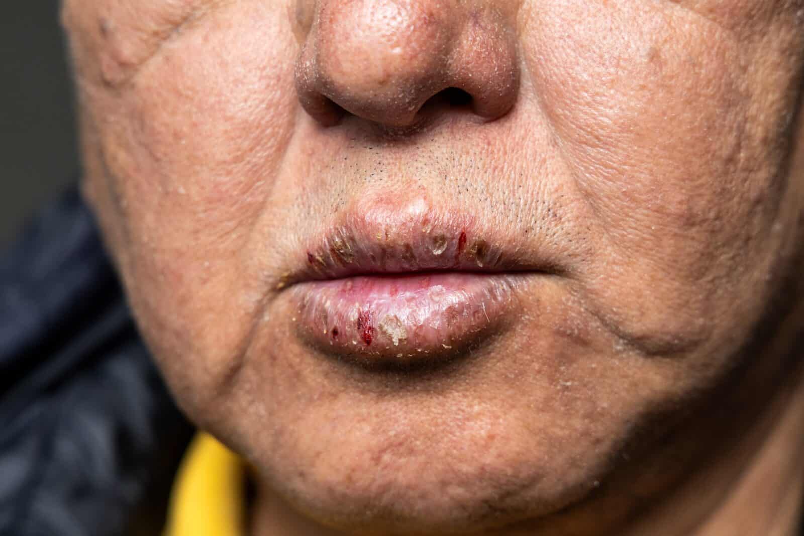 dry cracked lips