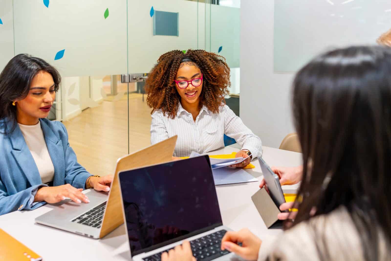 Women in digital workspace