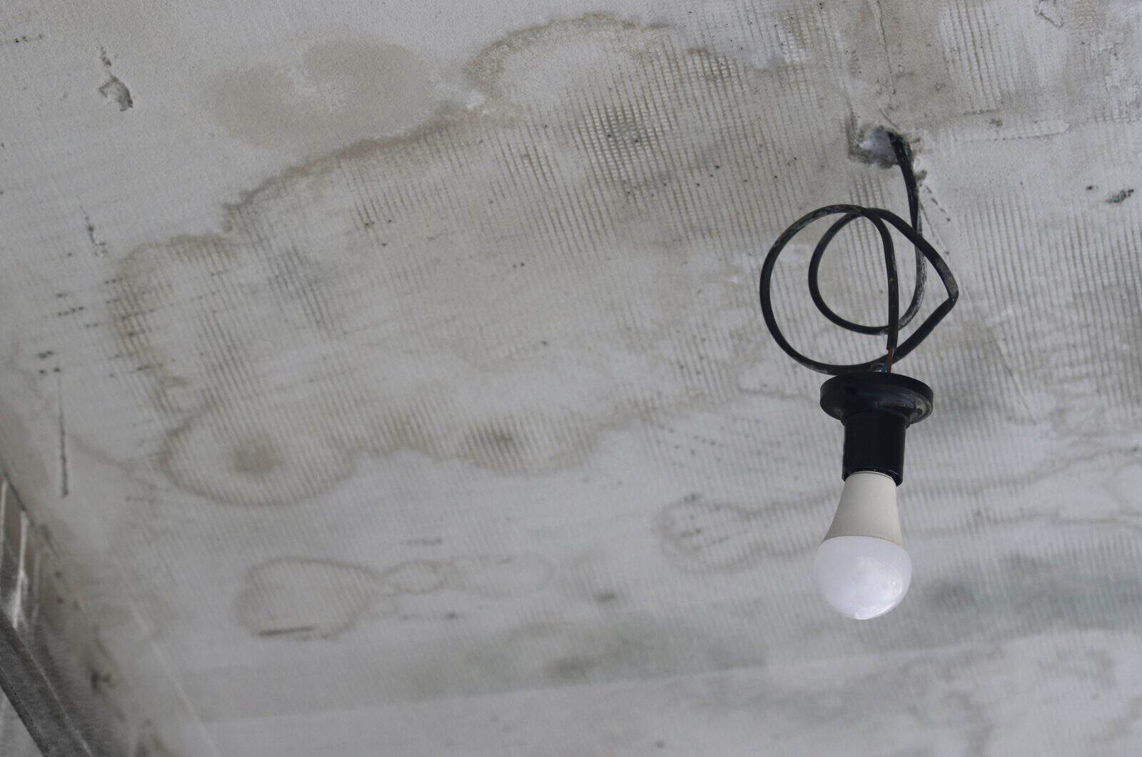 Visible water damage