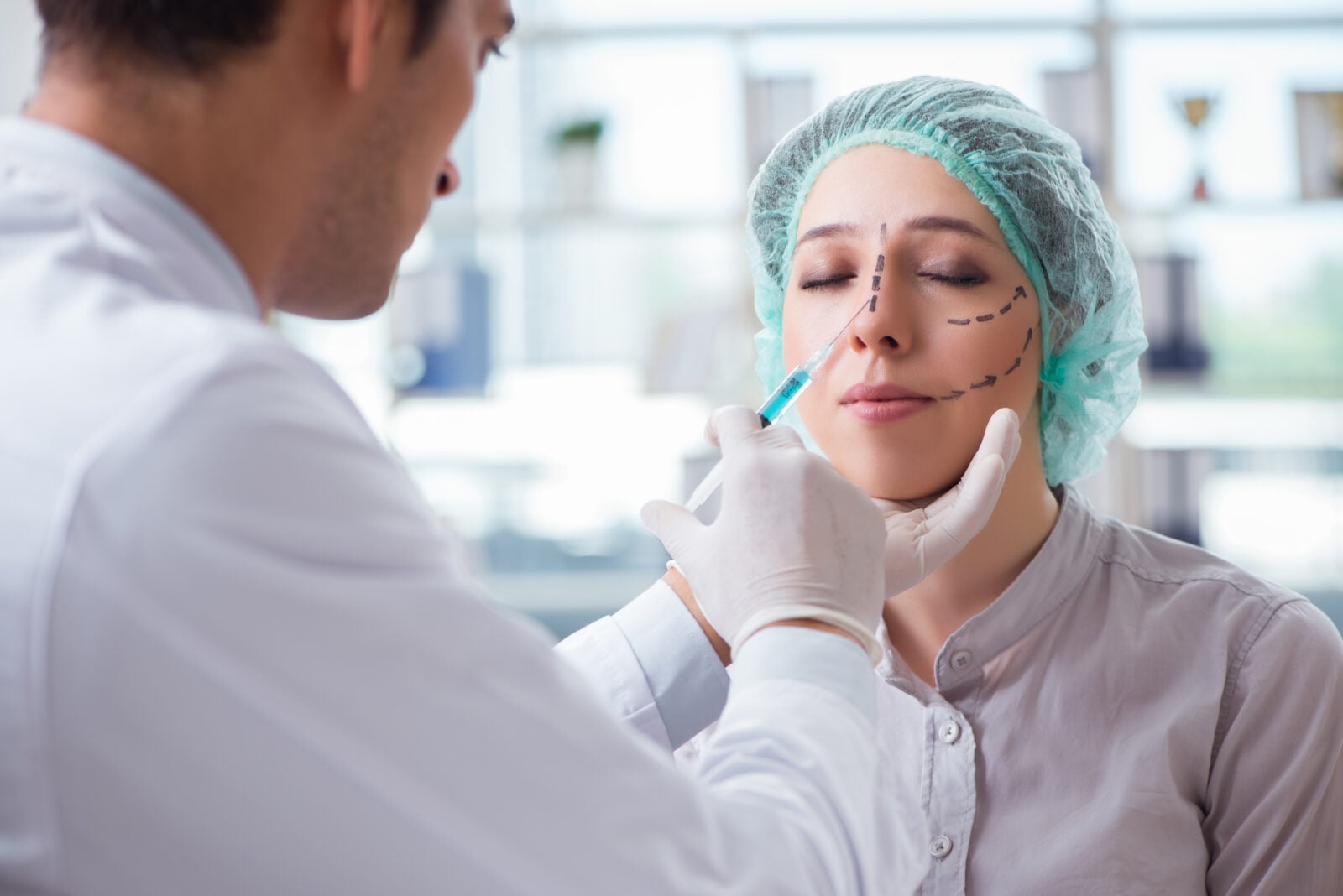 Woman undergoing cosmetic tweak