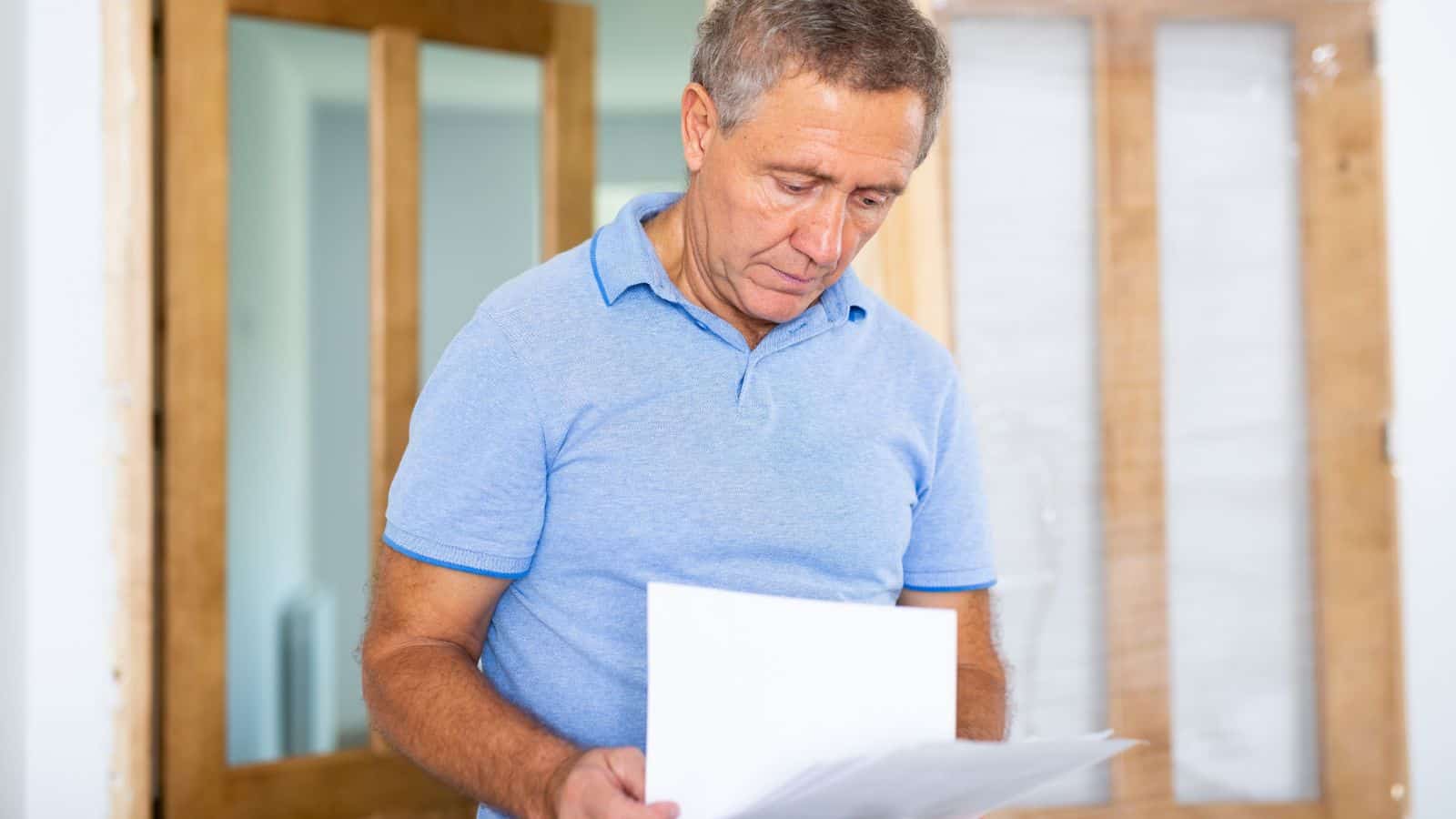 man with child documents