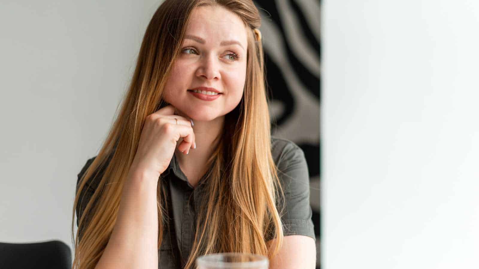 woman thinking about someone