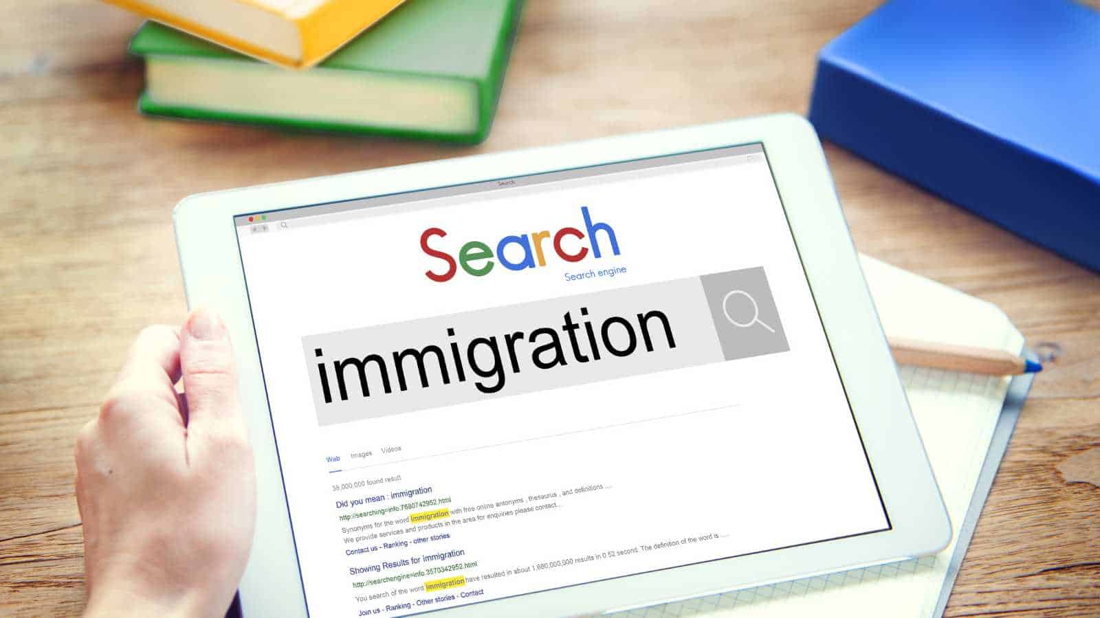 concept of immigration in social media