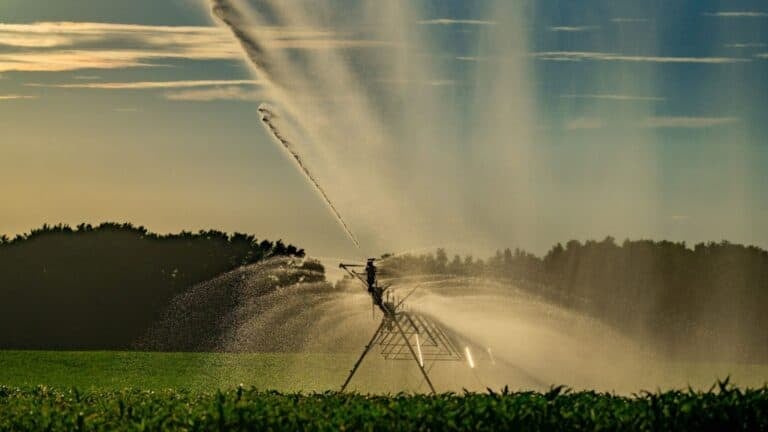 center pivot irrigation system - farm